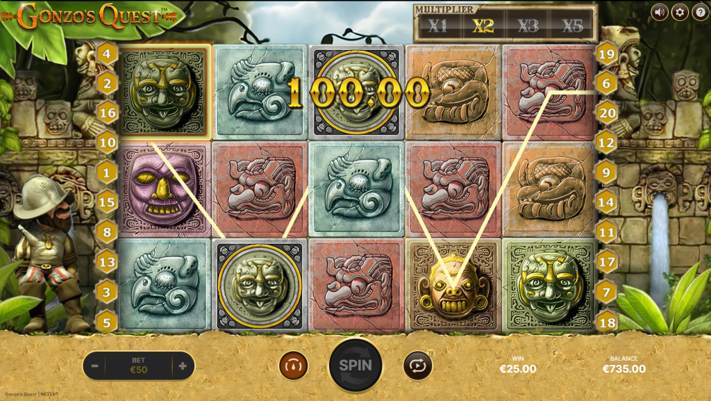 Gonzo’s Quest win