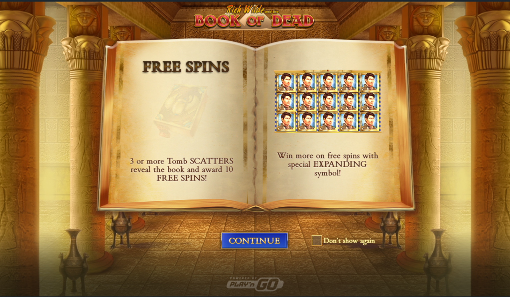 book of dead gameplay