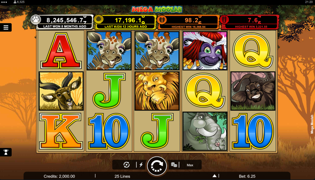 mega moolah gameplay