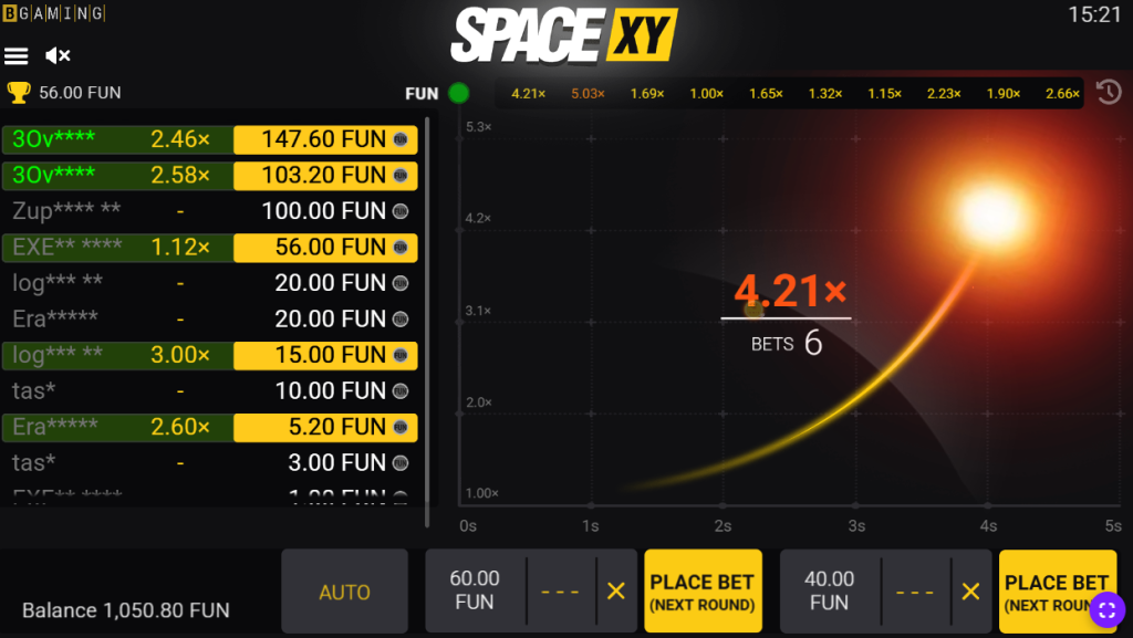 space XY bets