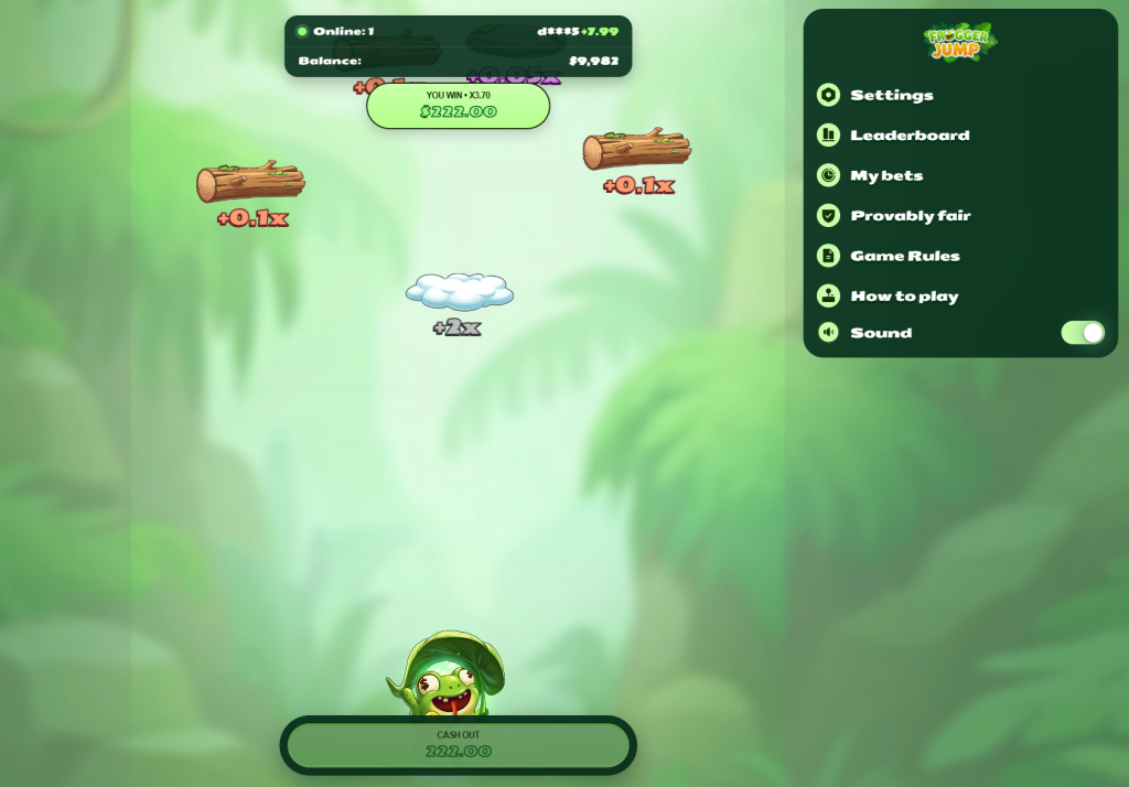 frogger jump win